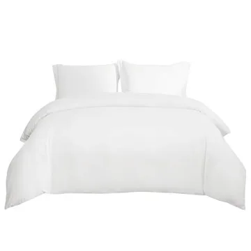 Bedsure White Duvet Cover King Size - Soft Double Brushed Duvet Cover for Kids with Zipper Closure, 3 Pieces, Includes 1 Duvet Cover (104"x90") & 2 Pillow Shams, NO Comforter