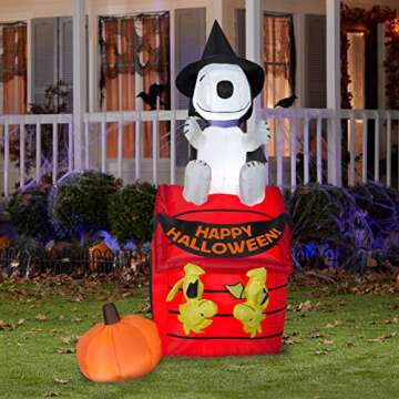 Gemmy 6ft Airblown Inflatable Snoopy Halloween House Scene