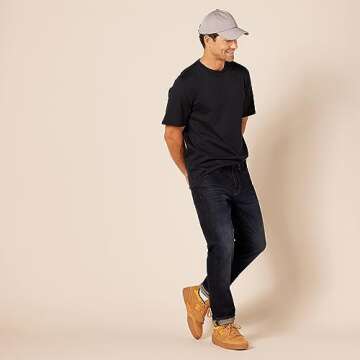 Amazon Essentials Men's Regular-Fit Short-Sleeve Crewneck T-Shirt, Pack of 2, Black, Large