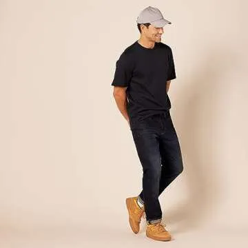 Amazon Essentials Men's Regular-Fit Short-Sleeve Crewneck T-Shirt, Pack of 2, Black, Large