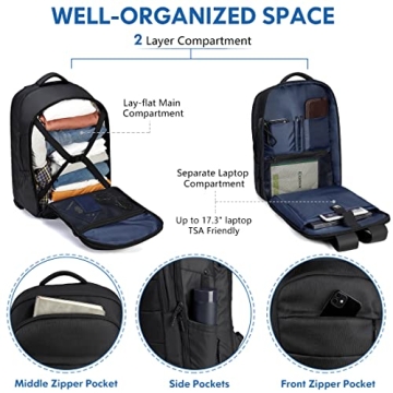 COW STAUNCH Travel Backpack 40L Expandable Carry On