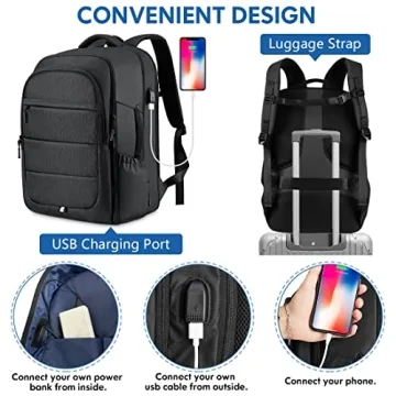 COW STAUNCH Travel Backpack 40L Expandable Carry On