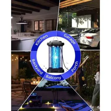 Minimoon Bug Zapper Outdoor 4000V Electric Mosquito Zapper 20w Fly Zapper for Backyard Patio Balcony Garage