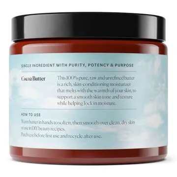 Sky Organics 100% Raw Cocoa Butter for Body Care 16 Oz