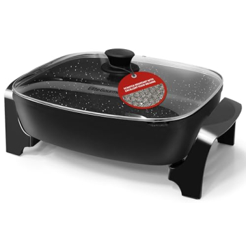 Elite Gourmet EG6203 Extra Deep 16"x13"x3.2" (10.5Qt.) Scratch Resistant, Easy Pour Spout, Dishwashe...