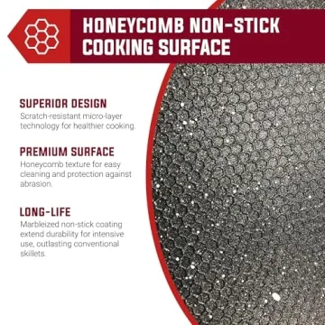 Elite Gourmet EG6203 Extra Deep 16"x13"x3.2" (10.5Qt.) Scratch Resistant, Easy Pour Spout, Dishwasher Safe, Non-stick Electric Skillet with Vented Glass Lid, Adjustable Temperature, Black