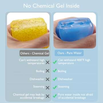 Momcozy Baby Teether Toys, Water Fillable Teether Silicone Cold Teether, Baby Teething Toys Chill Teether, Baby Water Teether for Teething Relief 0-12 Months, Green and Pink 2 Pcs