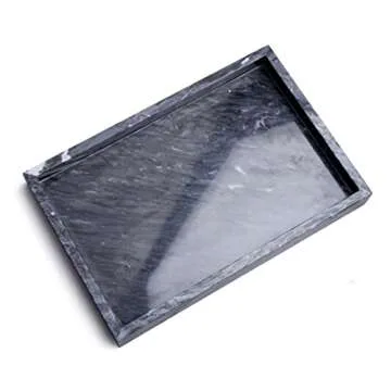 Elegant Moreast Black Marble Tray for Home Organization