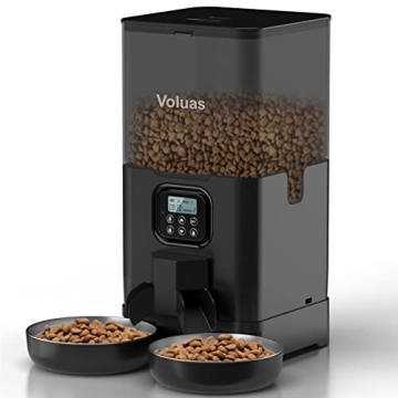 Voluas Automatic Cat Feeders for Two Cats with Smart Scheduling and Safety Features