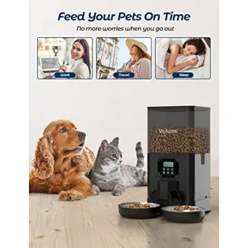Voluas Double Automatic Cat Feeder for Two Cats with Timer