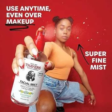 Thayers Alcohol-Free Witch Hazel Facial Mist Toner with Aloe Vera, Cucumber, Soothing and Hydrating, For All Skin Types, 8 oz