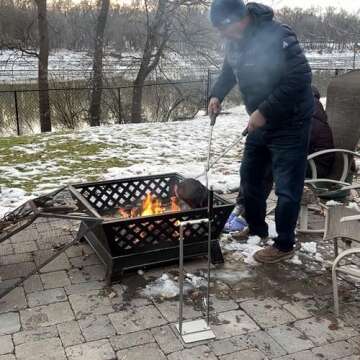 Superior 28-Inch Stainless Steel Fire Tongs Grabber