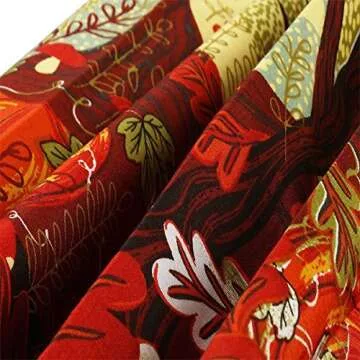 Girstunm Women's Pleated Vintage Skirt Floral Print A-line Midi Skirts with Pockets Autumn-Melody XXX-Large