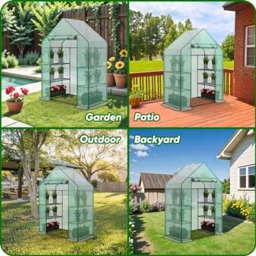 Walk-in Greenhouse with 6 Shelves for Plant Care