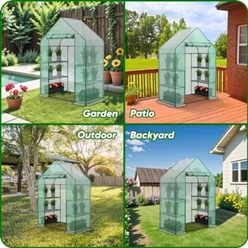 Walk-in Greenhouse with 6 Shelves for Plant Care