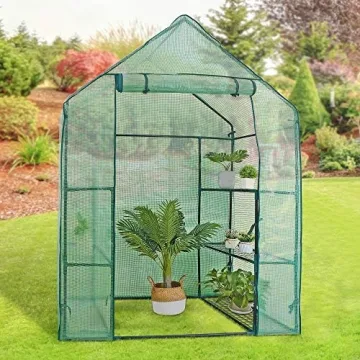 Walk-in Greenhouse with 6 Shelves for Plant Care