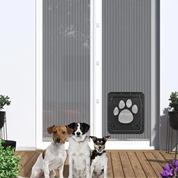 Ownpets Dog Screen Door, Inside Door Flap 12x14x0.4 Inch, Lockable Pet Screen Door, Magnetic Self-Closing Screen Door with Locking Function, Sturdy Screen Door for Dogs Cats