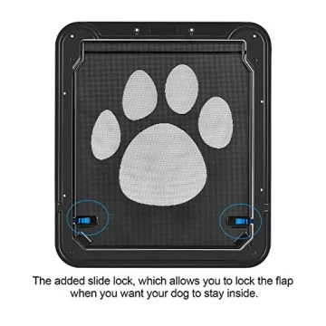 Ownpets Dog Screen Door, Inside Door Flap 12x14x0.4 Inch, Lockable Pet Screen Door, Magnetic Self-Closing Screen Door with Locking Function, Sturdy Screen Door for Dogs Cats