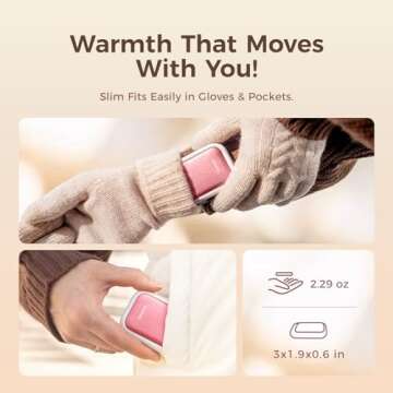 OCOOPA AI Magnetic Hand Warmers Rechargeable 2 Pack, 5000mAh Ultra-Thin Electric Glove Heater Handwa...