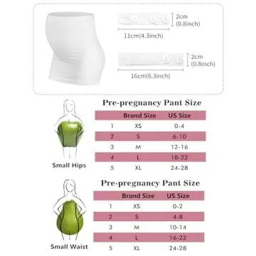 Yeshape Belly Bands for Pregnant Women Belly Band Pregnancy Support Maternity Belly Band for Jeans Maternity Pants Extender Black S