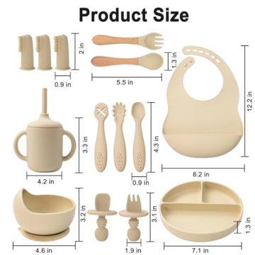 14-Piece Silicone Baby Feeding Set for Easy Mealtimes
