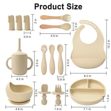 14-Piece Silicone Baby Feeding Set for Easy Mealtimes