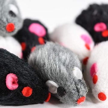 Penn-Plax 12 Fur Mice Cat Toys for Hunting Fun