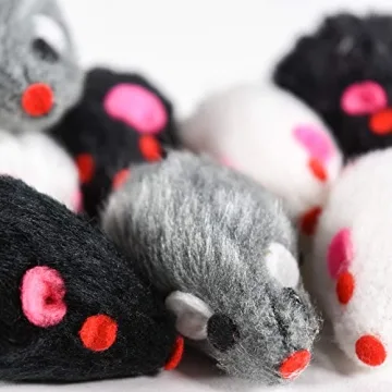 Penn-Plax 12 Fur Mice Cat Toys for Hunting Fun