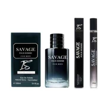 INSPIRE SCENTS IS Savage for Men - 3.4 Fl Oz + Travel Spray 35ml Cologne | Impression of Sauvage | M...