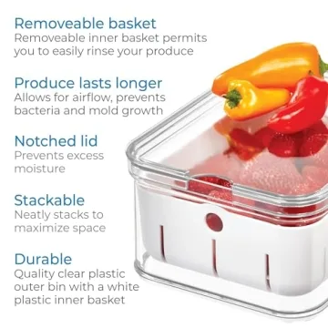 iDesign Fridge Storage Box for Fresh Fruits and Berries