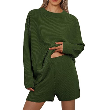 LILLUSORY 2 Two Piece Outfits Women's 2024 Spring Fashion Summer Lounge Matching Loungewear Sweater ...