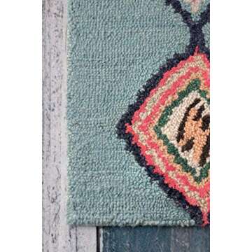 nuLOOM Hand Tufted Area Rug - Vibrant 5x8 Turquoise Charm