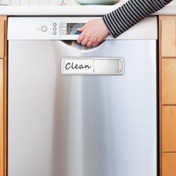 Dishwasher Magnet Clean Dirty Sign, Slide Strong Clean and Dirty Magnet for Dishwasher, Non-Scratch, Easy to Read, Universal Optional Adhesive Dishwasher Magnet Indicator