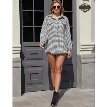 Yimoon Plaid Jacket: Stylish & Cozy Women's Shacket