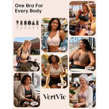 Vertvie Wireless Push Up Bra for Full Support & Comfort