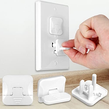 Mom's Choice Gold Awards Winner - Outlet Covers with Hidden Pull Handle Baby Proofing Plug Covers (4...