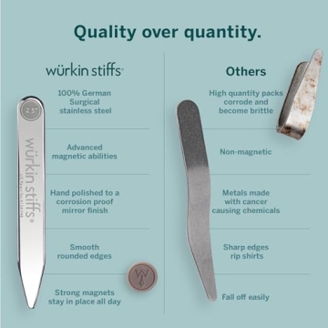 Würkin Stiffs Magnetic Collar Stay Set with Travel Case