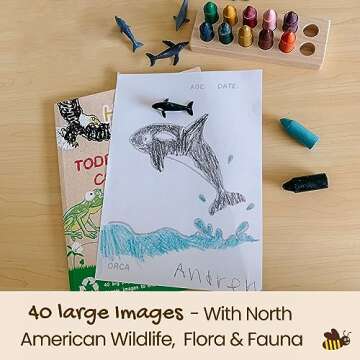 Honeysticks 100% Pure Beeswax Crayons Natural, Non Toxic, Safe for Toddlers, Kids and Children, Handmade in New Zealand, For 1 Year Plus (12 Pack with Book) Best Gift