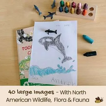 Honeysticks 100% Pure Beeswax Crayons Natural, Non Toxic, Safe for Toddlers, Kids and Children, Handmade in New Zealand, For 1 Year Plus (12 Pack with Book) Best Gift