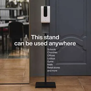 Luxton Home Automatic Hand Sanitizer Dispenser with Stand and Drip Catcher and Refillable Bottle for Restaurants, Schools, Churches - Sanitizer Stand