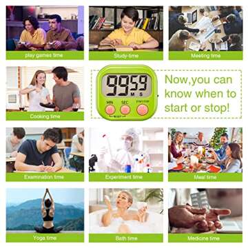 Versatile Timers 4 Pack: Perfect for Classroom, Kitchen, and More!