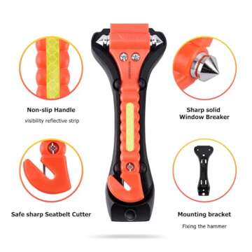 MOTORBUDDY 2-Pack Car Safety Hammer for Emergencies