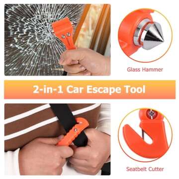 MOTORBUDDY 2-Pack Car Safety Hammer for Emergencies