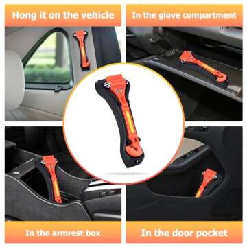 MOTORBUDDY 2-Pack Car Safety Hammer for Emergencies