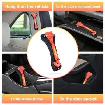 MOTORBUDDY 2-Pack Car Safety Hammer for Emergencies