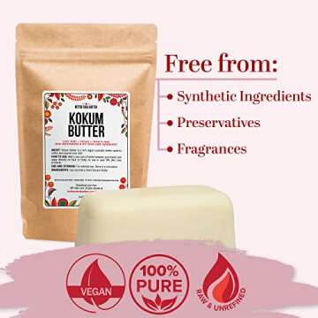Kokum Butter Unrefined for Skin and Hair Care
