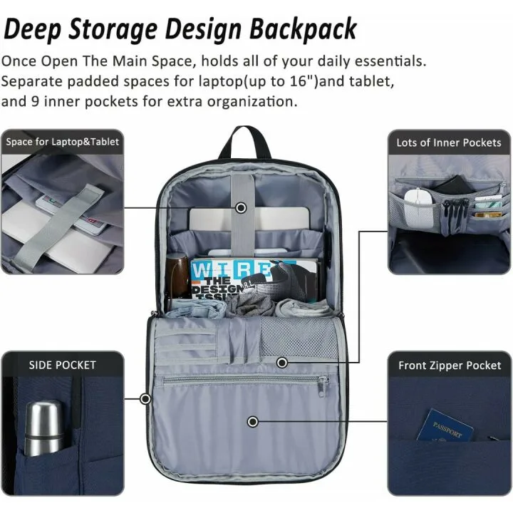 MAXTOP Laptop Backpack with USB Port for Travel