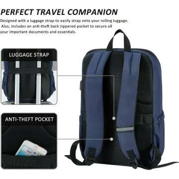 MAXTOP Laptop Backpack with USB Port for Travel