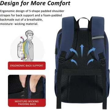 MAXTOP Laptop Backpack with USB Port for Travel