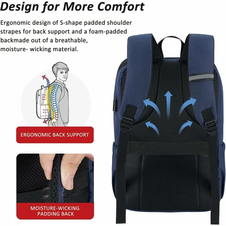 MAXTOP Laptop Backpack with USB Port for Travel